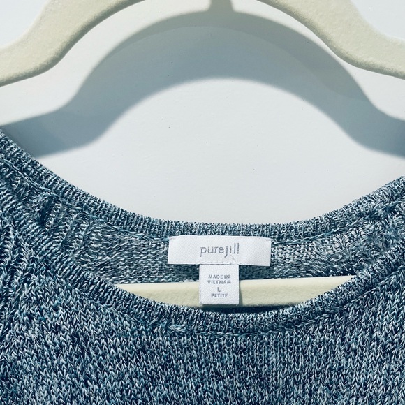 J. Jill Pure Jill Turquoise Blue Lightweight Sweater Shirt | Size Large - Picture 2 of 4